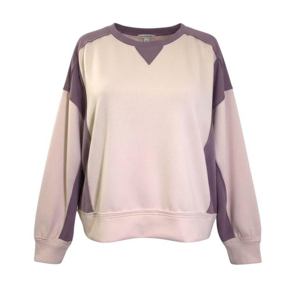 WHITE BIRCH "Pretty Powerful" Color Block Pale Pink/Purple Knit Top, NEW! 2X